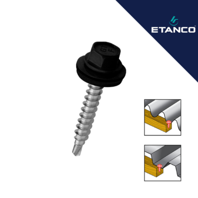Samourez vijci 4.8x35 antracit Etanco Ral 7016